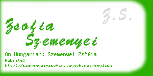 zsofia szemenyei business card
